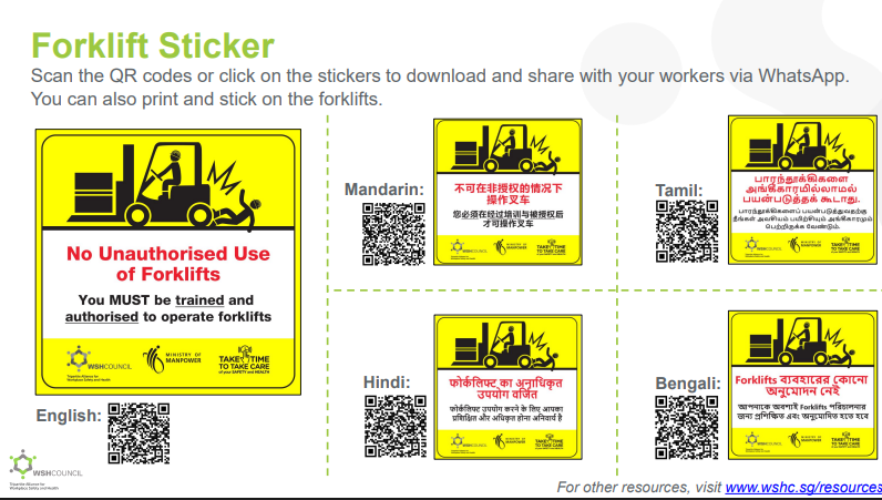 Forklift safety poster